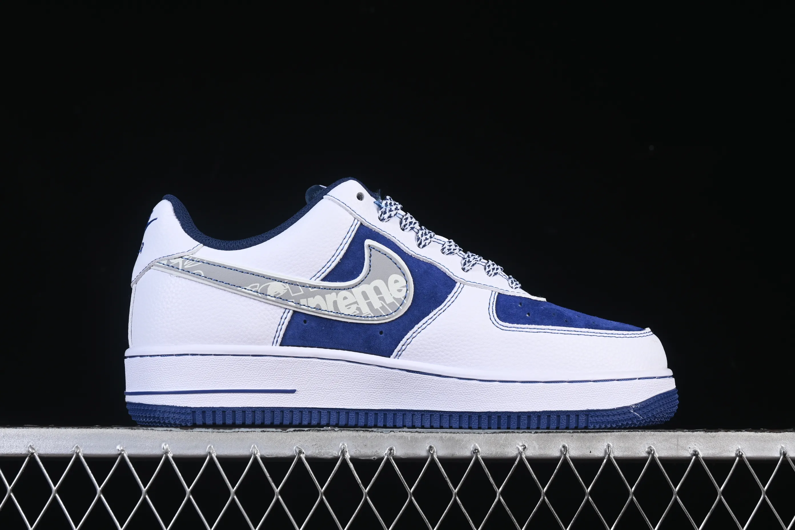 All categories Nk Air Force 1 Air Force series Nk Air Force 1 Low Air Force low top Nike Air Force 1'07 Low Supreme joint gray hook blue pig eight Air Force 1 low top casual sneakers XZ6188-187